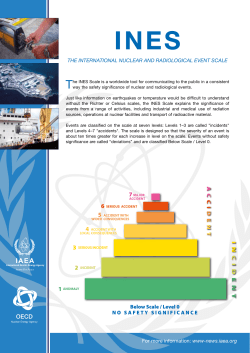 The International Nuclear and Radiological Event Scale (INES)