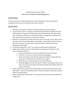 Golf Course Guide/Rules/Regulations