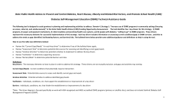 State Public Health Actions to Prevent and Control Diabetes, Heart