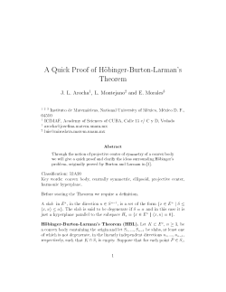 A Quick Proof of H obinger-Burton-Larman`s Theorem
