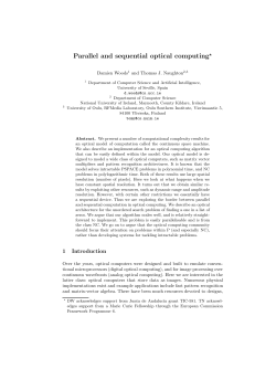 Parallel and sequential optical computing