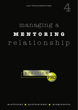 managing a MENTORING relationship