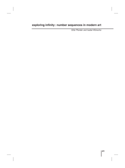 exploring infinity : number sequences in modern art