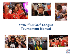 FIRST LEGO League Tournament Manual