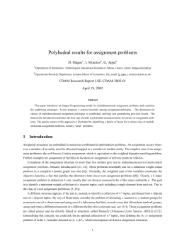 Polyhedral results for assignment problems