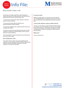 5 good Rreasons to make a Will