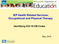 Special Education Needs Align with ICD-10-CM