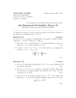 5th Homework Probability Theory II