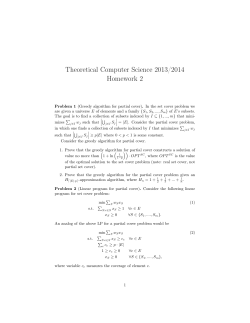 Theoretical Computer Science 2013/2014 Homework 2