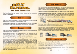 Set-up Object the ActiOnS clArificAtiOn the time trAvel cAr