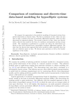 Comparison of continuous and discrete-time data-based