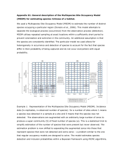 Appendix S1: General description of the Multispecies Site