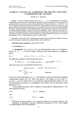 Stability analysis of algorithms for solving confluent Vandermonde