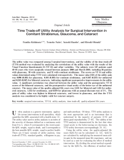 Time Trade-off Utility Analysis for Surgical Intervention in Comitant