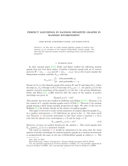 Perfect Matchings in random bipartite graphs in random environment