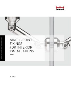 single-point fixings for interior installations