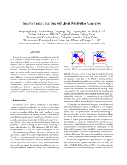 Transfer Feature Learning with Joint Distribution Adaptation