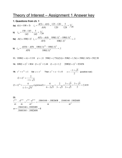 Assignment #1 Answer..