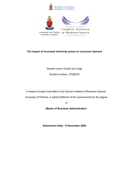 The impact of increased electricity prices on consumer demand