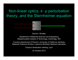 Non-linear optics, k&middot;p perturbation theory, and the
