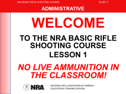 NRA BASIC RIFLE SHOOTING COURSE SLIDE I