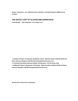 Social Costs of Alcoholism