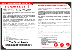 BIG GAME LIVE - Nottinghamshire Scouts