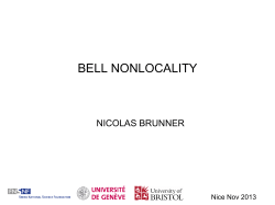 BELL NONLOCALITY