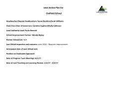 Joint Action Plan for - Oakfield Primary School