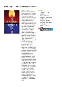 Read Anger Is a Choice PDF Full Online