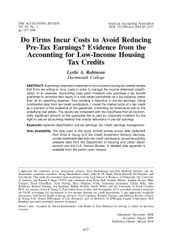Do Firms Incur Costs to Avoid Reducing Pre-Tax Earnings?