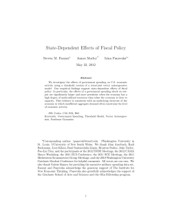 State-Dependent Effects of Fiscal Policy
