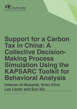 Support for a Carbon Tax in China: A Collective Decision