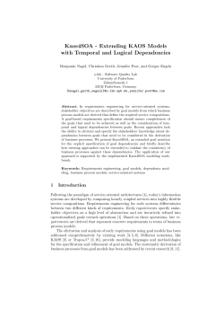 Kaos4SOA - Extending KAOS Models with Temporal and Logical