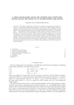 A FIELD SPACE-BASED LEVEL SET METHOD FOR COMPUTING