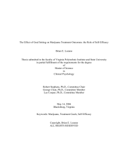 The Effect of Goal Setting on Marijuana Treatment Outcomes: the