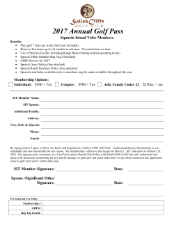 2017 SIT Member Golf Pass