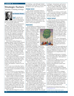 Develop a Winning Strategy