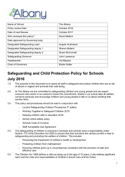 Model Child Protection Policy