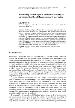 Accounting for conceptual model uncertainty via