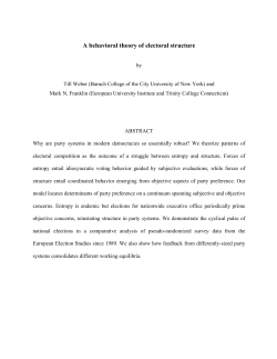 A behavioral theory of electoral structure