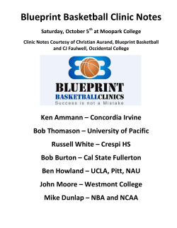 Blueprint Basketball Clinic Notes