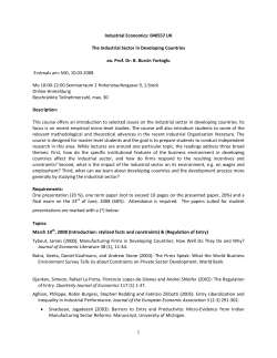 Industrial Economics: 040557 UK The Industrial Sector in