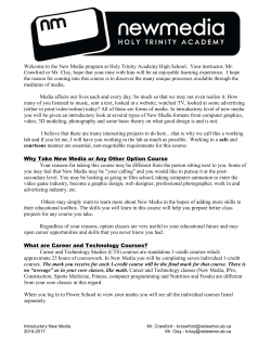New Media A - Course Syllabus