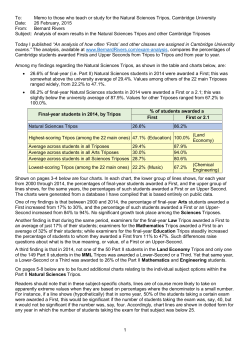 To: Memo to those who teach or study for the Natural Sciences