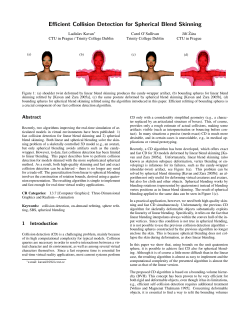 Efficient Collision Detection for Spherical Blend Skinning