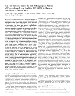 Hypoxia-inducible Factor 1 &alpha; and Antiangiogenic
