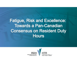 a short PowerPoint overview of Fatigue, Risk and