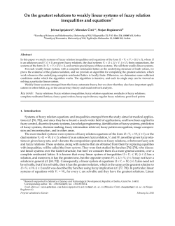 On the greatest solutions to weakly linear systems of fuzzy - PMF-a