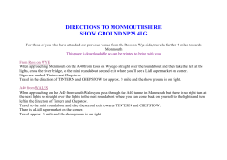 DIRECTIONS TO MONMOUTHSHIRE